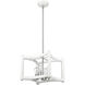 Coyle 4 Light 14 inch White with Polished Nickel Cluster Pendant Ceiling Light