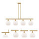 Ballston Athens 4 Light 48 inch Satin Gold Island Light Ceiling Light, Ballston