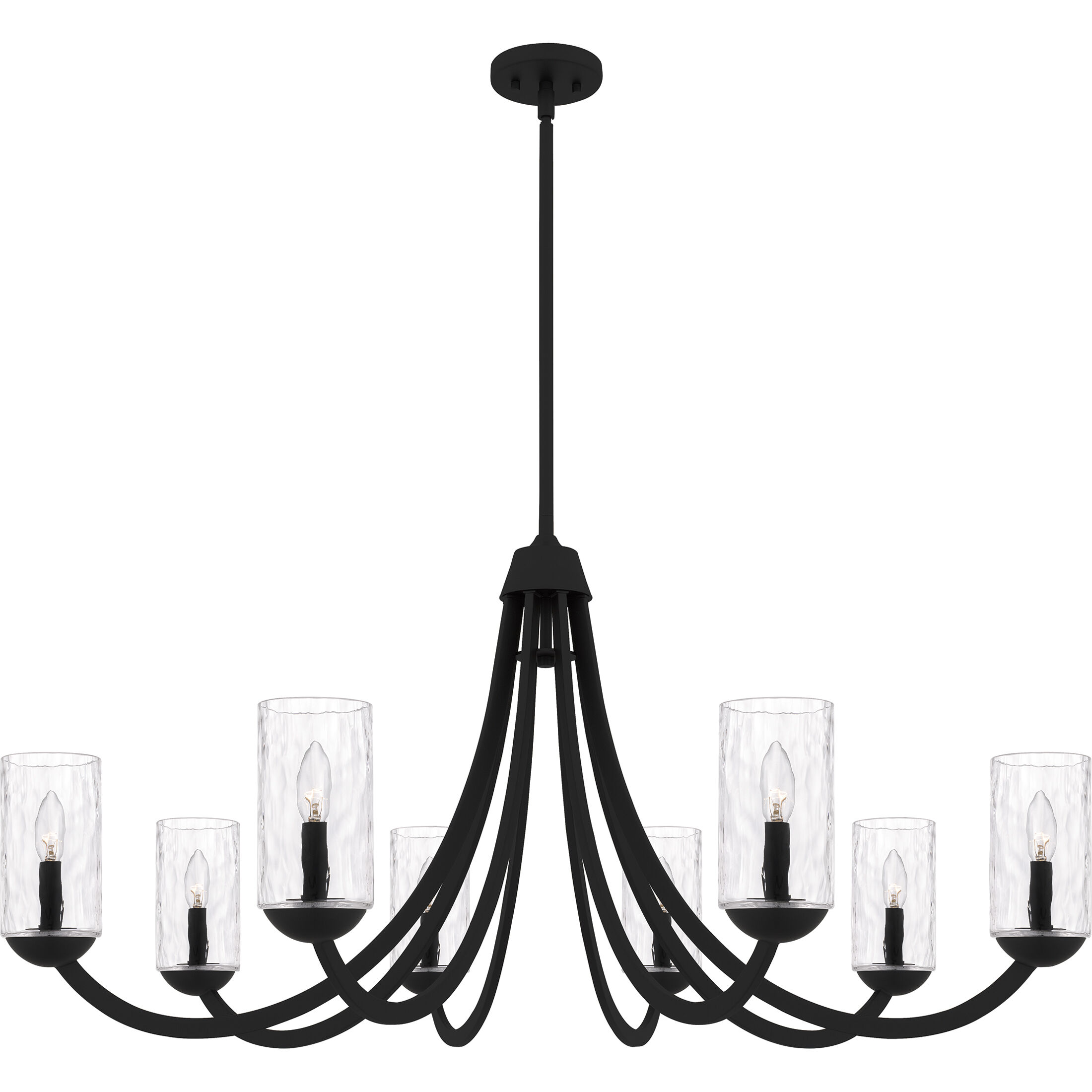 Allard 8 Light 45 inch Matte Black Chandelier Ceiling Light