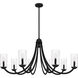 Allard 8 Light 45 inch Matte Black Chandelier Ceiling Light