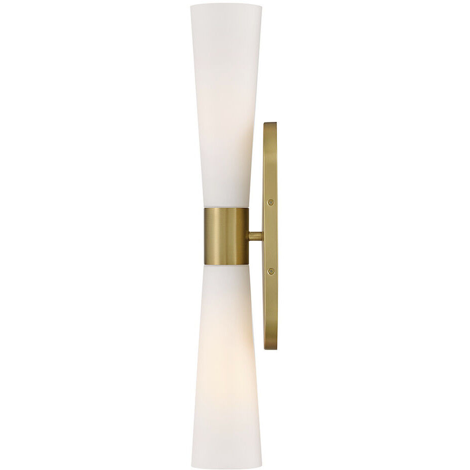 Beau 2 Light 5.25 inch Lacquered Brass Linear Bath Sconce Wall Light