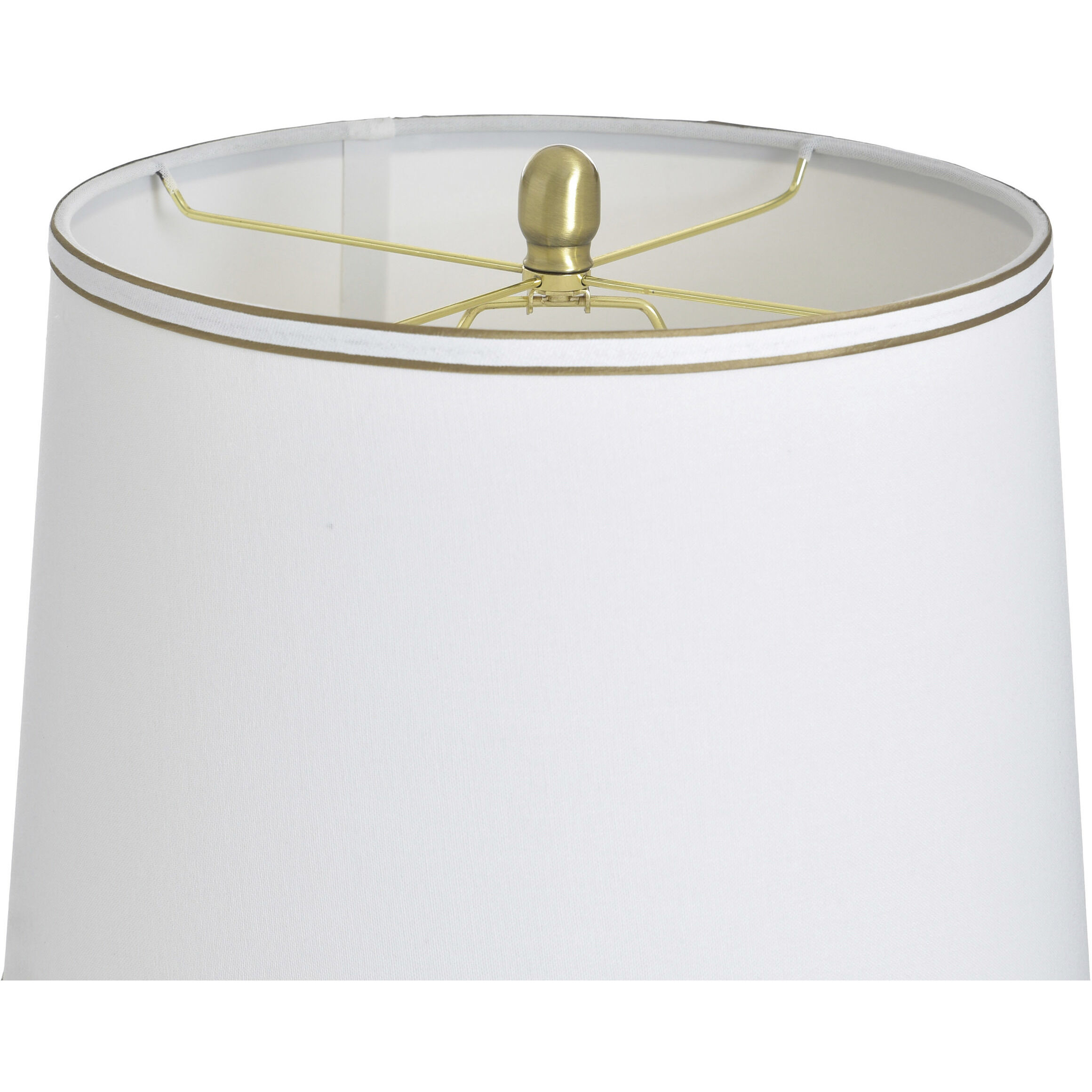 Doris 32.75 inch 100 watt Clear Seeded and Antique Brass and White Table Lamp Portable Light