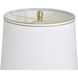 Doris 32.75 inch 100 watt Clear Seeded and Antique Brass and White Table Lamp Portable Light
