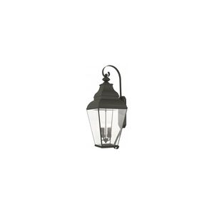 Exeter 4 Light 36 inch Black Outdoor Wall Lantern