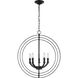 Equinox 5 Light Matte Black Pendant Ceiling Light