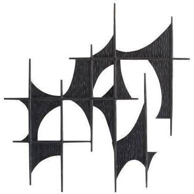 Freya Blackened Iron Wall Plaques, Set of 3