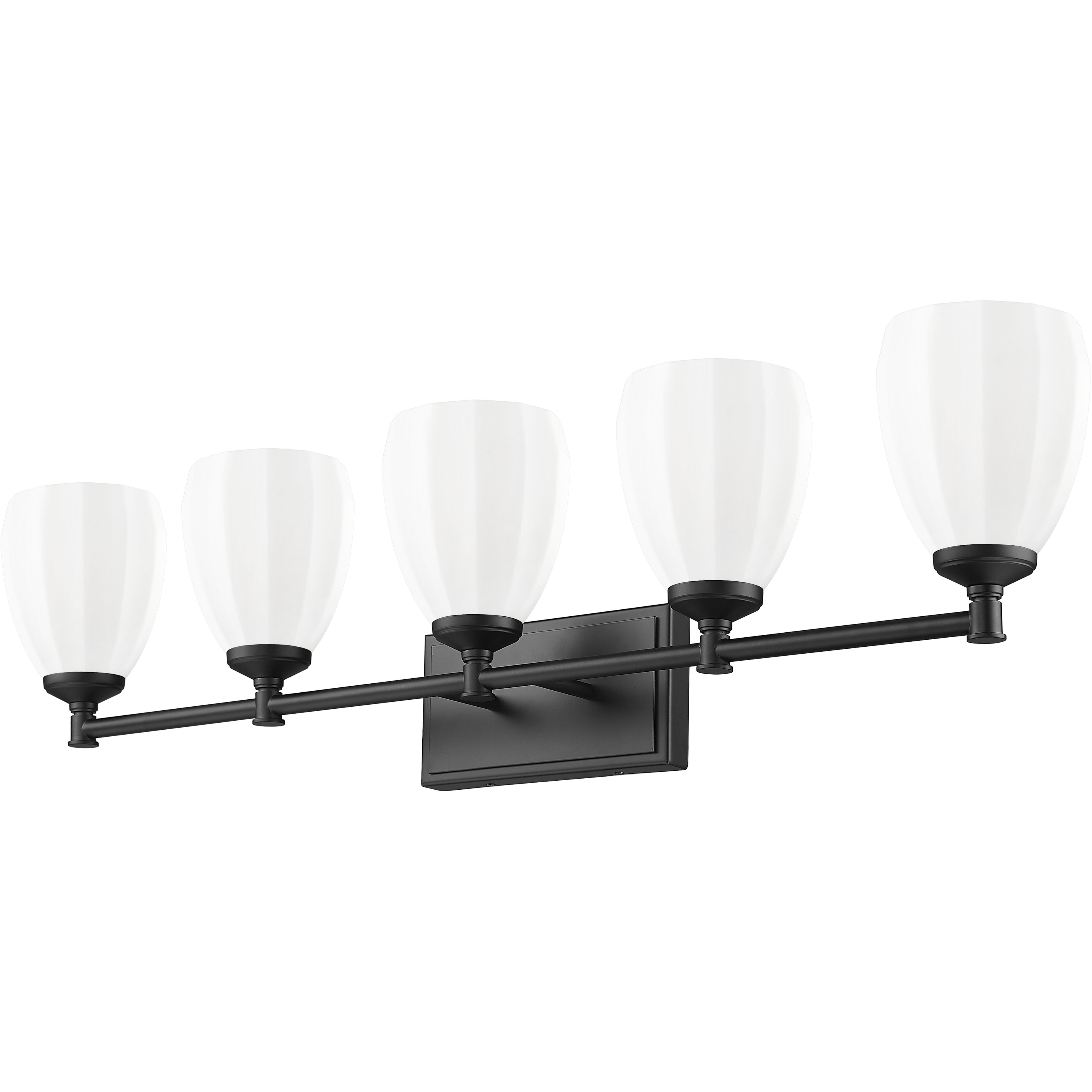 Oren 5 Light 38 inch Matte Black Bath Vanity Light Wall Light