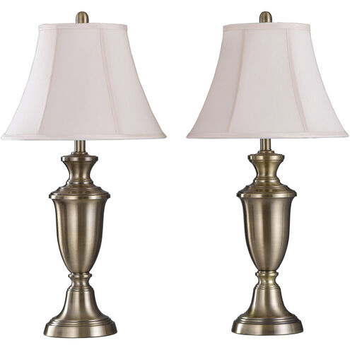 Signature 30.5 inch 150.00 watt Antique Brass Table Lamp Portable Light