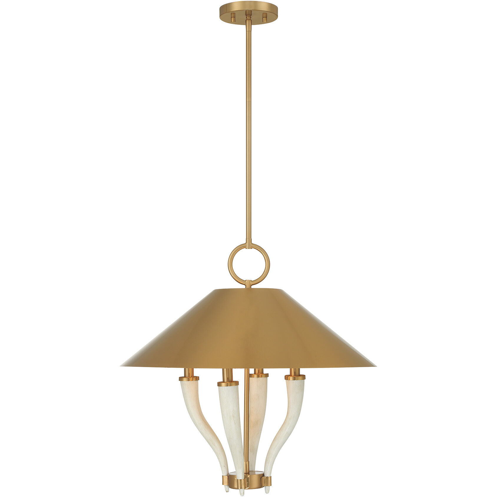 Hearne 4 Light 22 inch Warm Brass Pendant Ceiling Light