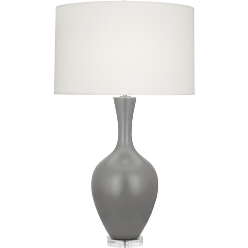 Audrey 33.5 inch 150.00 watt Matte Smoky Taupe Table Lamp Portable Light