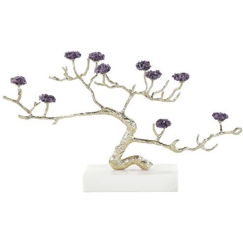 Crystal Canopy 33.5 X 18.75 inch Sculpture, on Marble Base