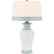 Kora 32 inch 150 watt White and Light Blue Table Lamp Portable Light