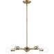 Lansdale 5 Light 19 inch Antique Brass with Bronze Accents Chandelier Ceiling Light