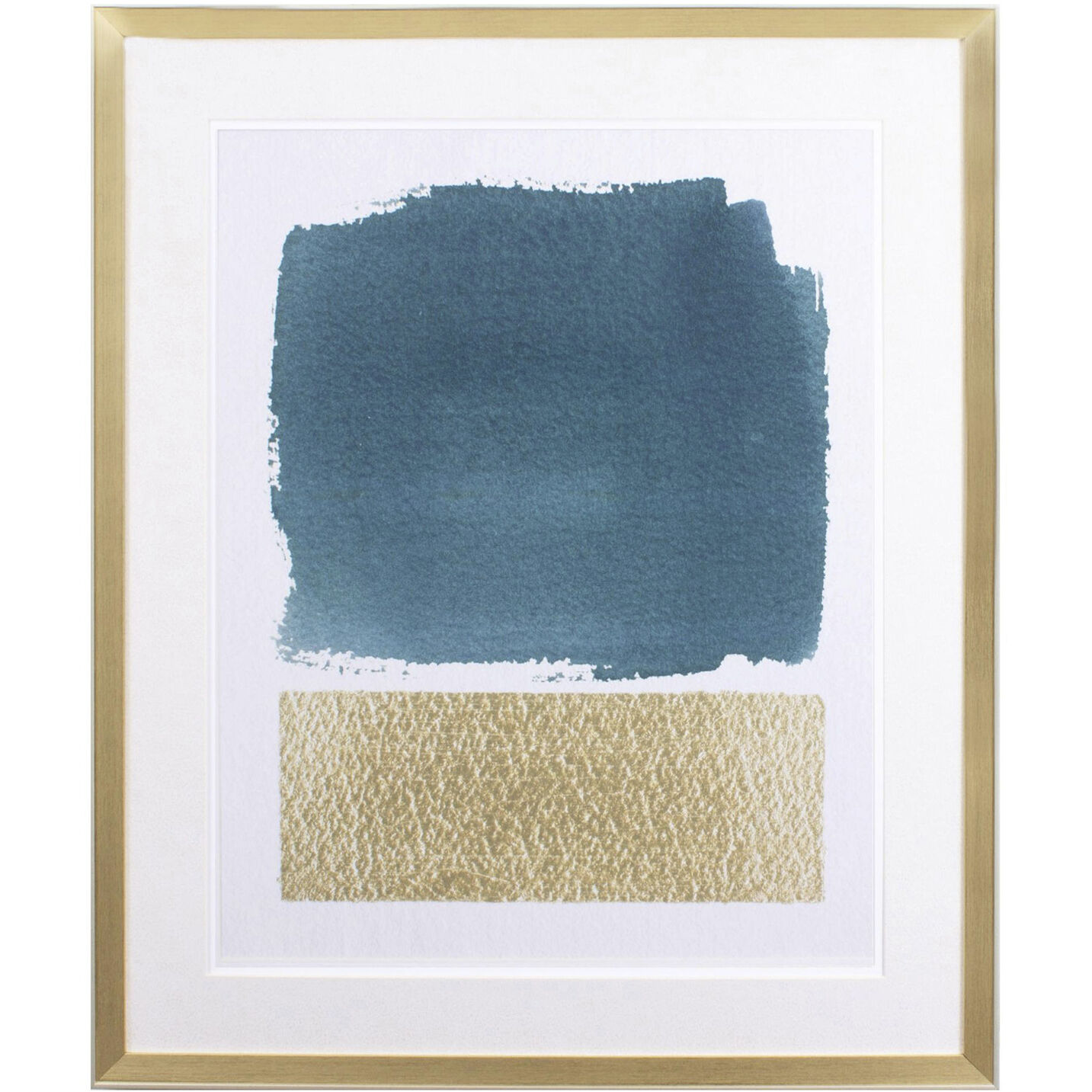 Mirror Teal and Metallic and Neutral Framed Art, Propac