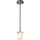 Fusion LED 4.5 inch Brushed Nickel Pendant Ceiling Light in 700 Lm LED, Frosted Crackle Fusion