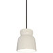 Radiance Collection 1 Light 8 inch Matte White with Matte Black Pendant Ceiling Light