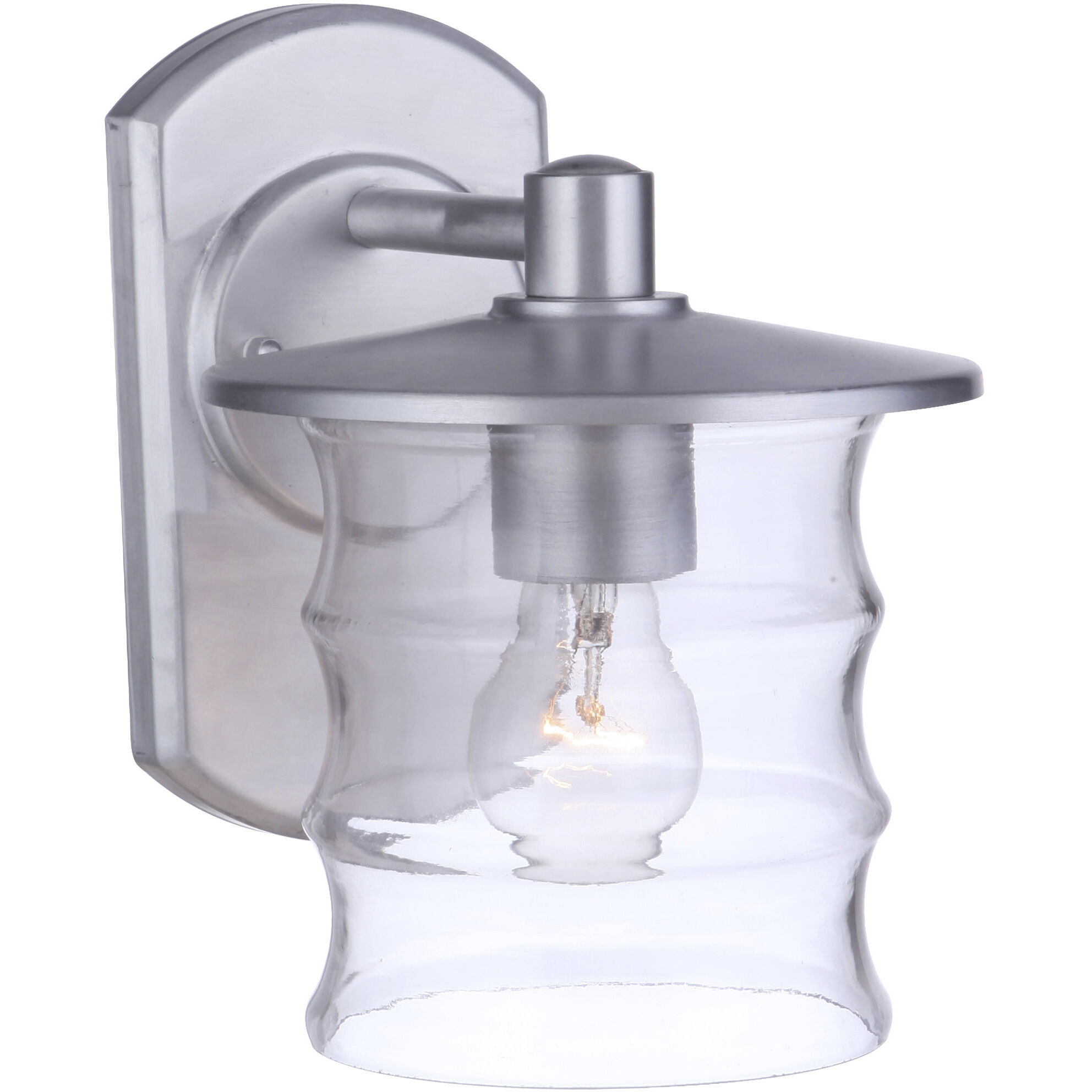 Canon Outdoor Wall Mount in Satin Aluminum, Small