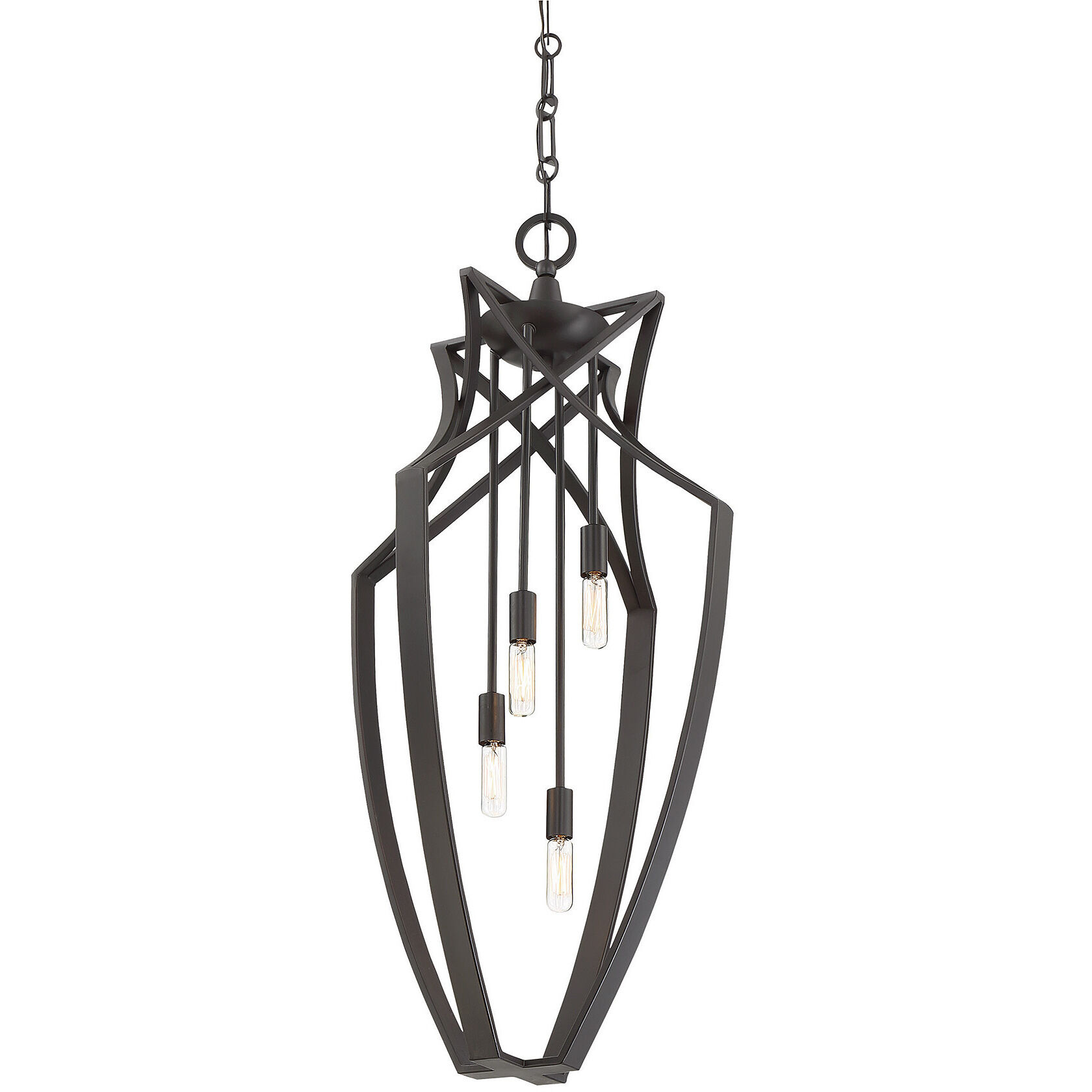 Windsung 4 Light 16 inch English Bronze Pendant Ceiling Light