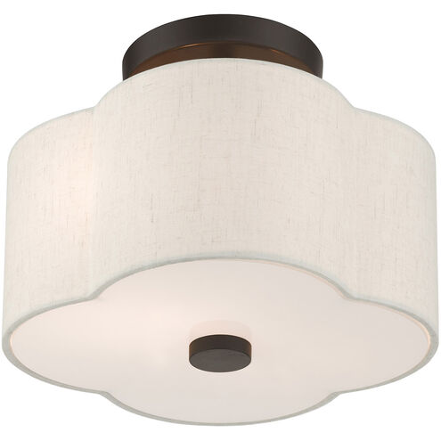 Solstice 2 Light 11 inch English Bronze Semi Flush Ceiling Light