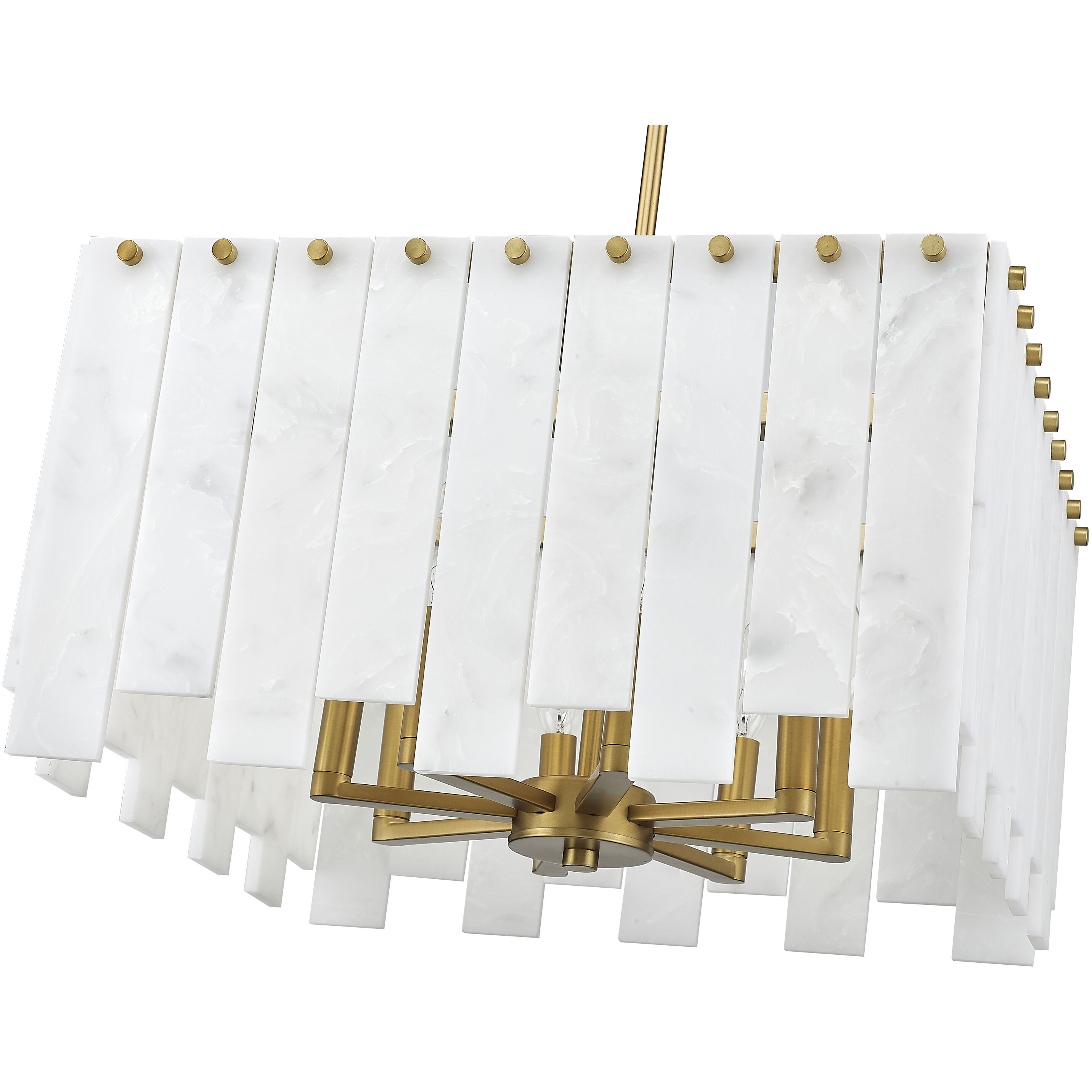 Viviana 8 Light 19.75 inch Rubbed Brass Chandelier Ceiling Light