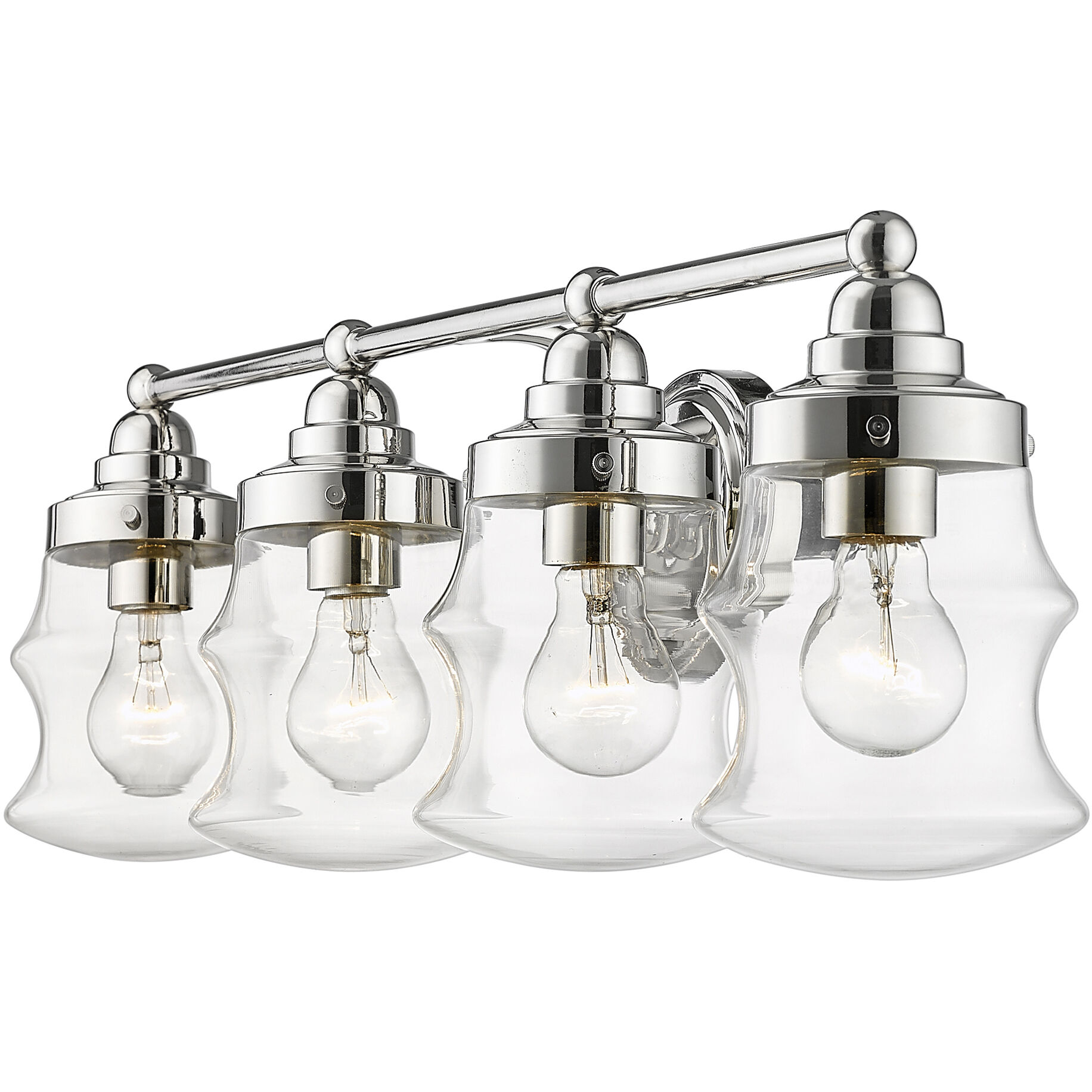 Keal 4 Light 31 inch Polished Nickel Vanity Light Wall Light