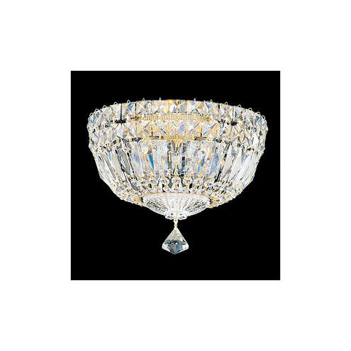 Petit Crystal Deluxe 4 Light Aurelia Flush Mount Ceiling Light in Optic