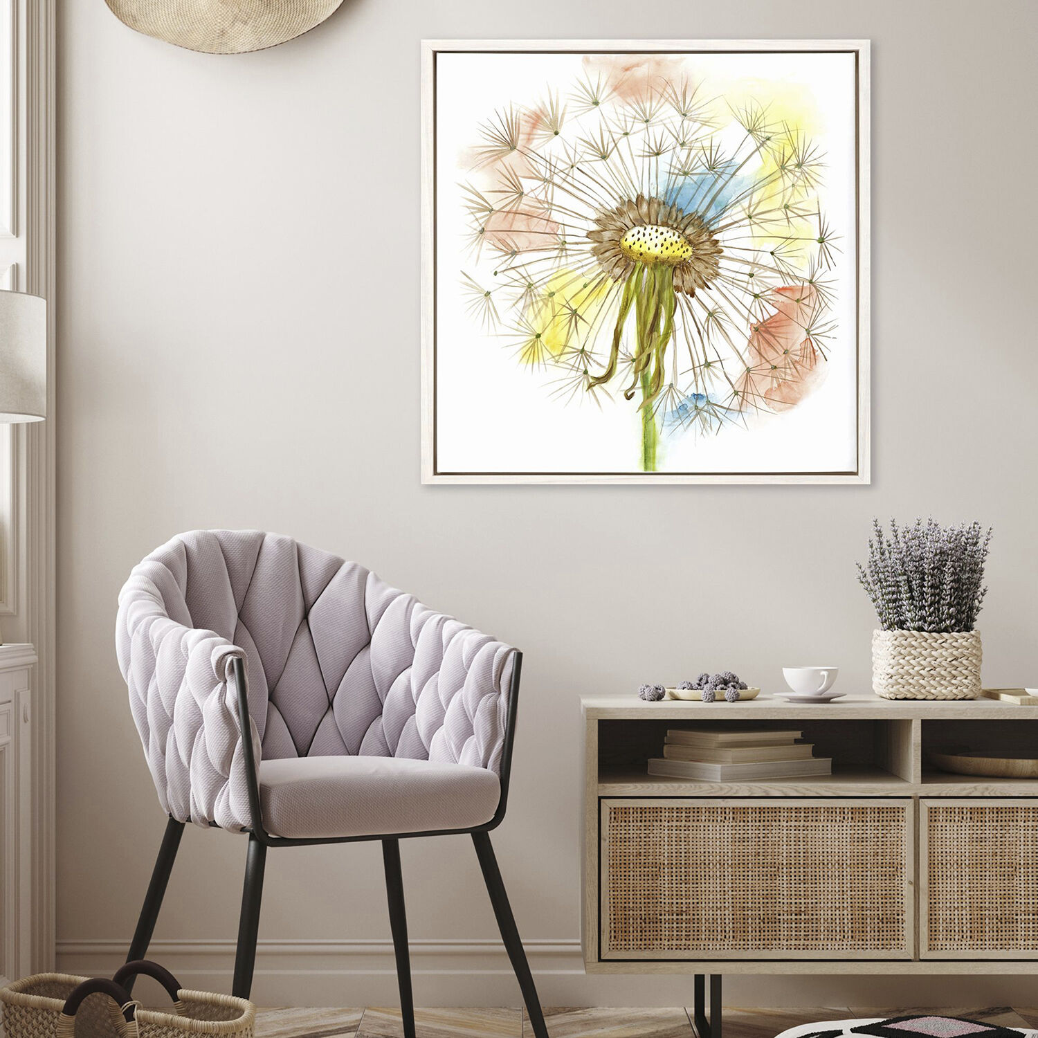 Dandelion Blue and Multi and Yellow and White Canvas, The Studio