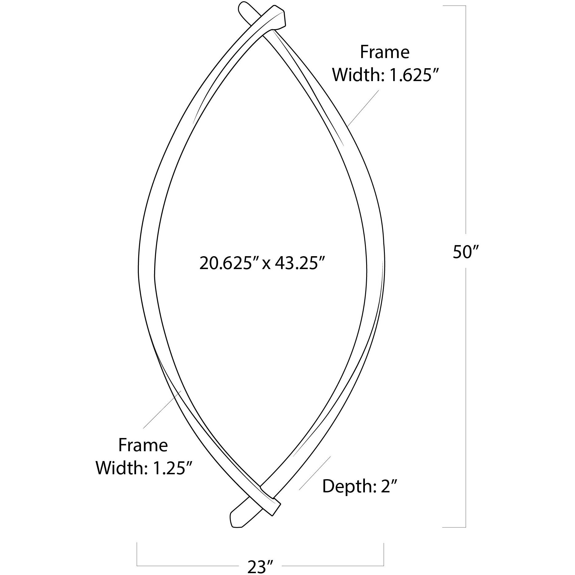 Arbre 50 X 23 inch Gold Mirror