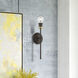 Lansdale 1 Light 5 inch Bronze with Antique Brass Accents ADA Single Sconce Wall Light, Single