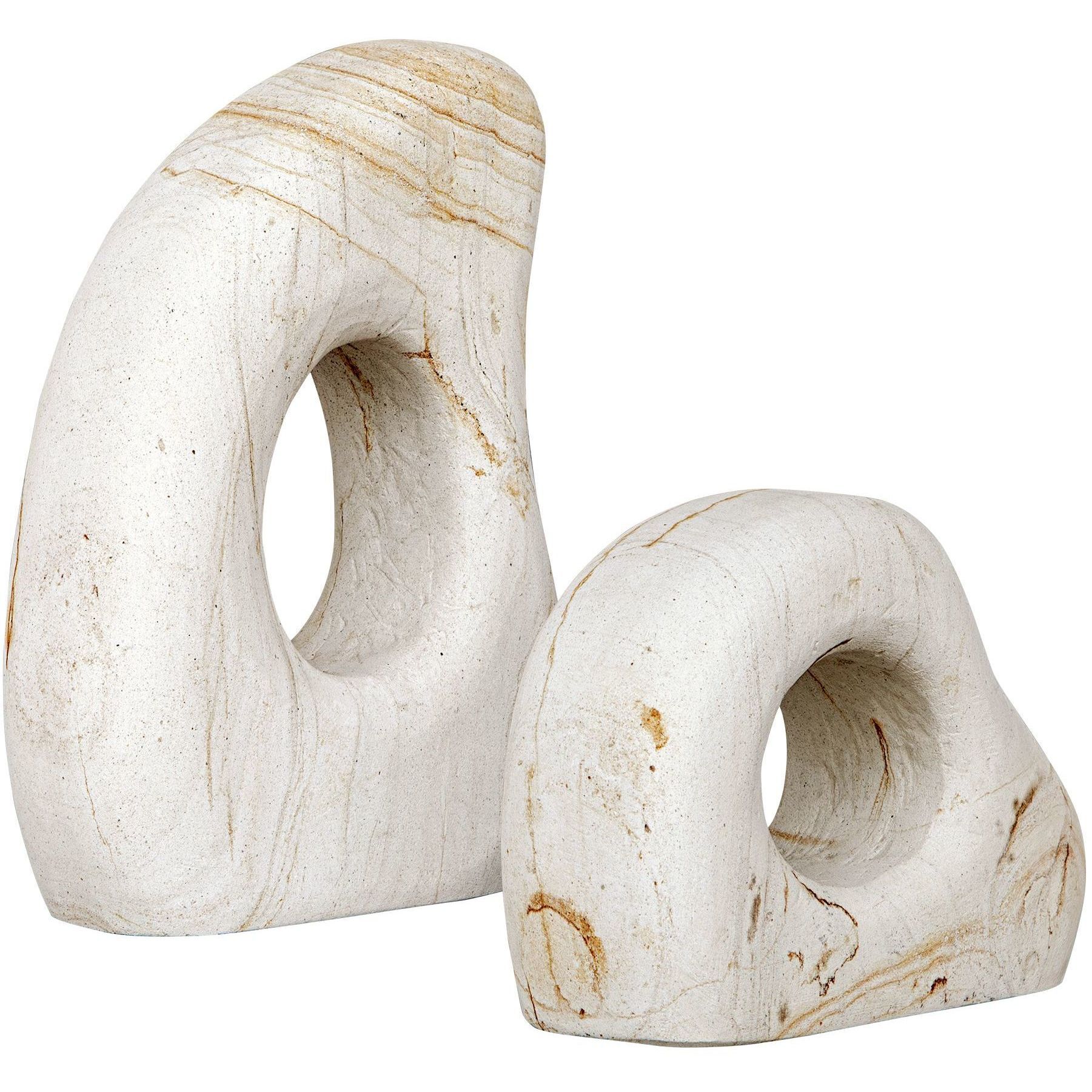 Stone Flow Palimanan Stone Outdoor Sculptures, Set of 2
