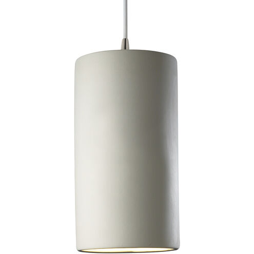 Radiance Collection 1 Light 7 inch Polished Chrome and Bisque and White Pendant Ceiling Light
