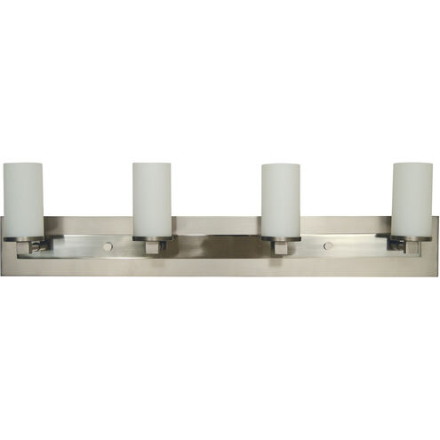 Mercer 4 Light 36 inch Satin Pewter with Polished Nickel Sconce Wall Light