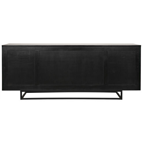 Ra 76 X 20 inch Hand Rubbed Black with Teak Sideboard