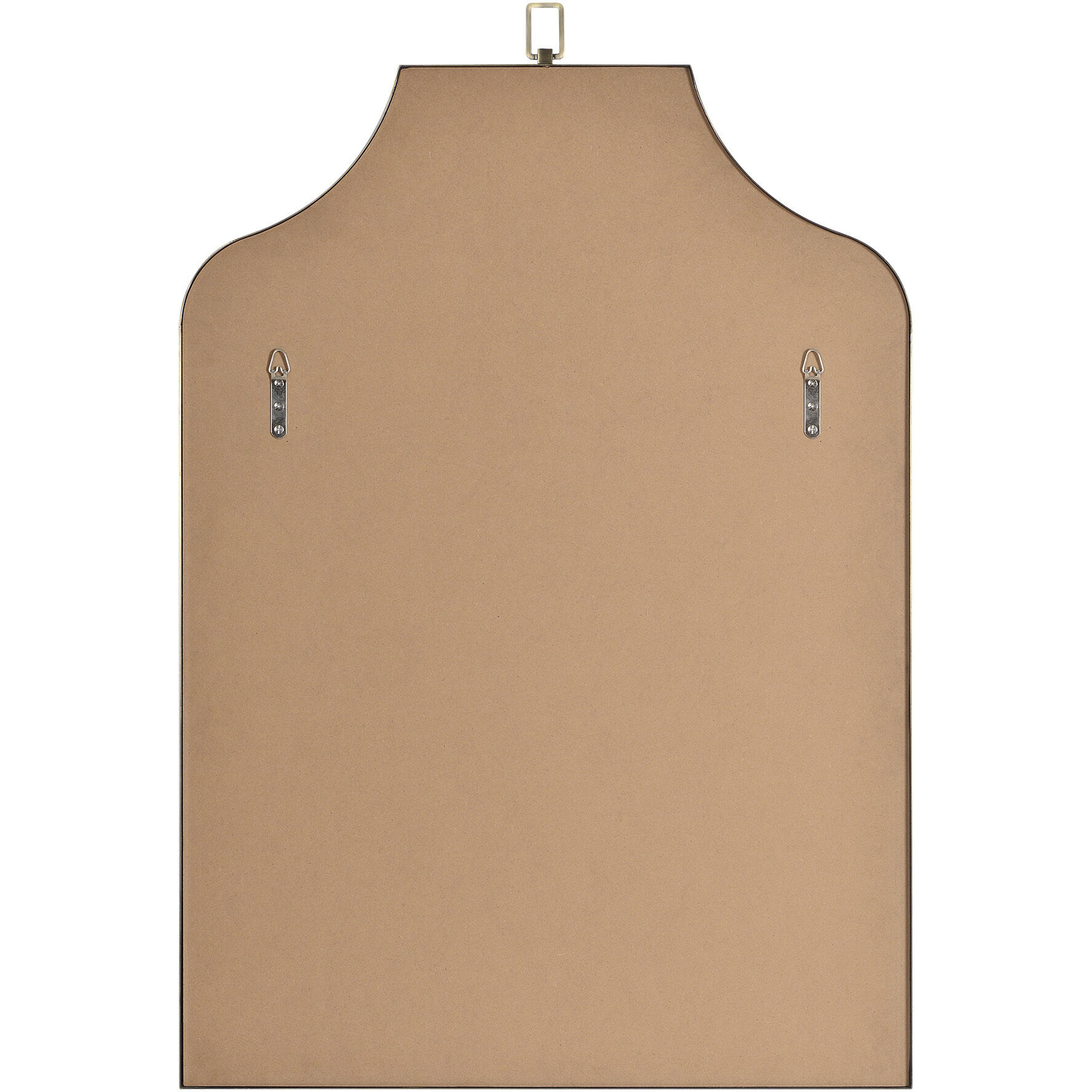 Calliope 45 X 30 inch Clear and Antique Brushed Brass Wall Mirror