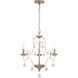 Colonial Charm 3 Light 18.75 inch White Wash and Sun Dried Clay Chandelier Ceiling Light