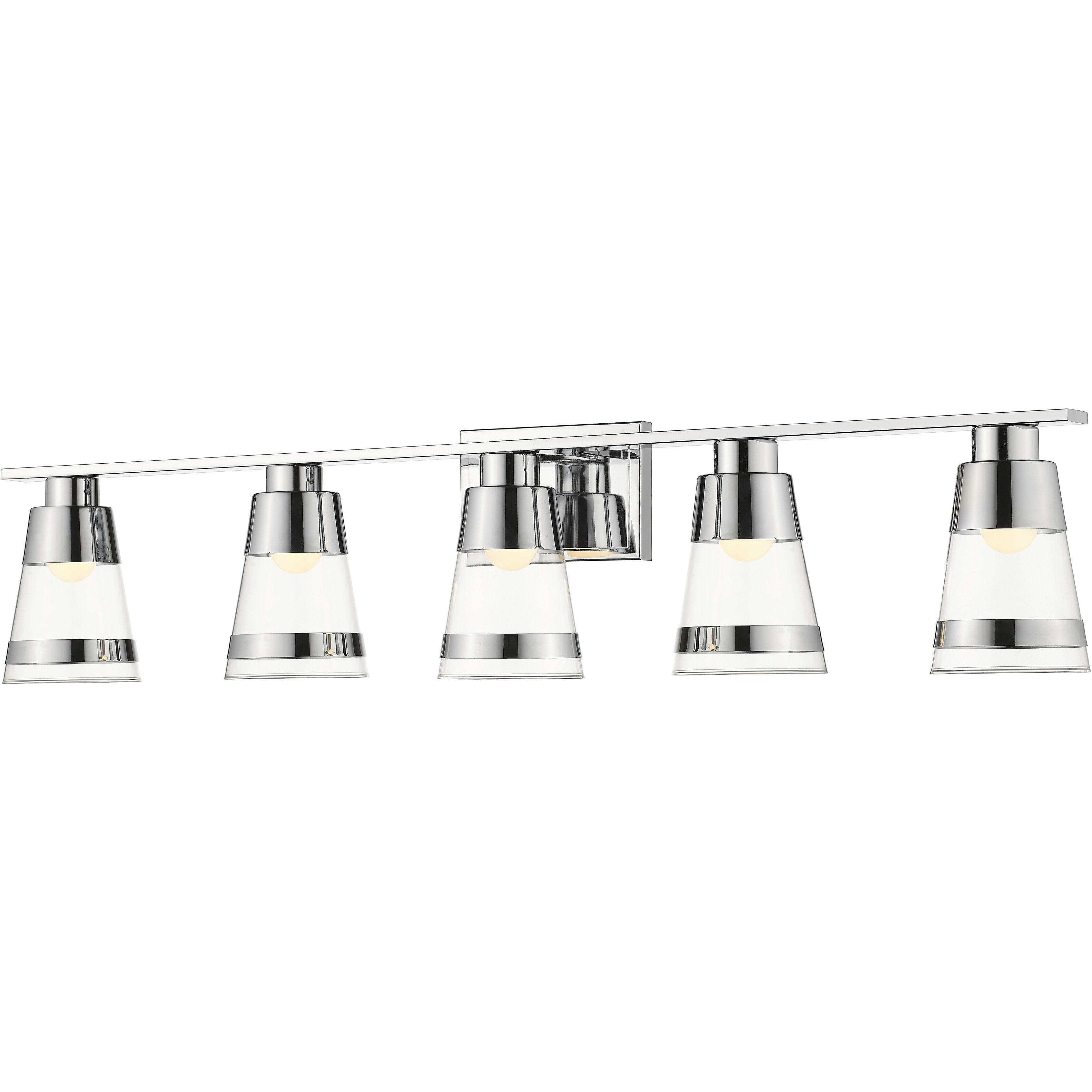 Ethos LED 40 inch Chrome Vanity Wall Light in Clear Glass