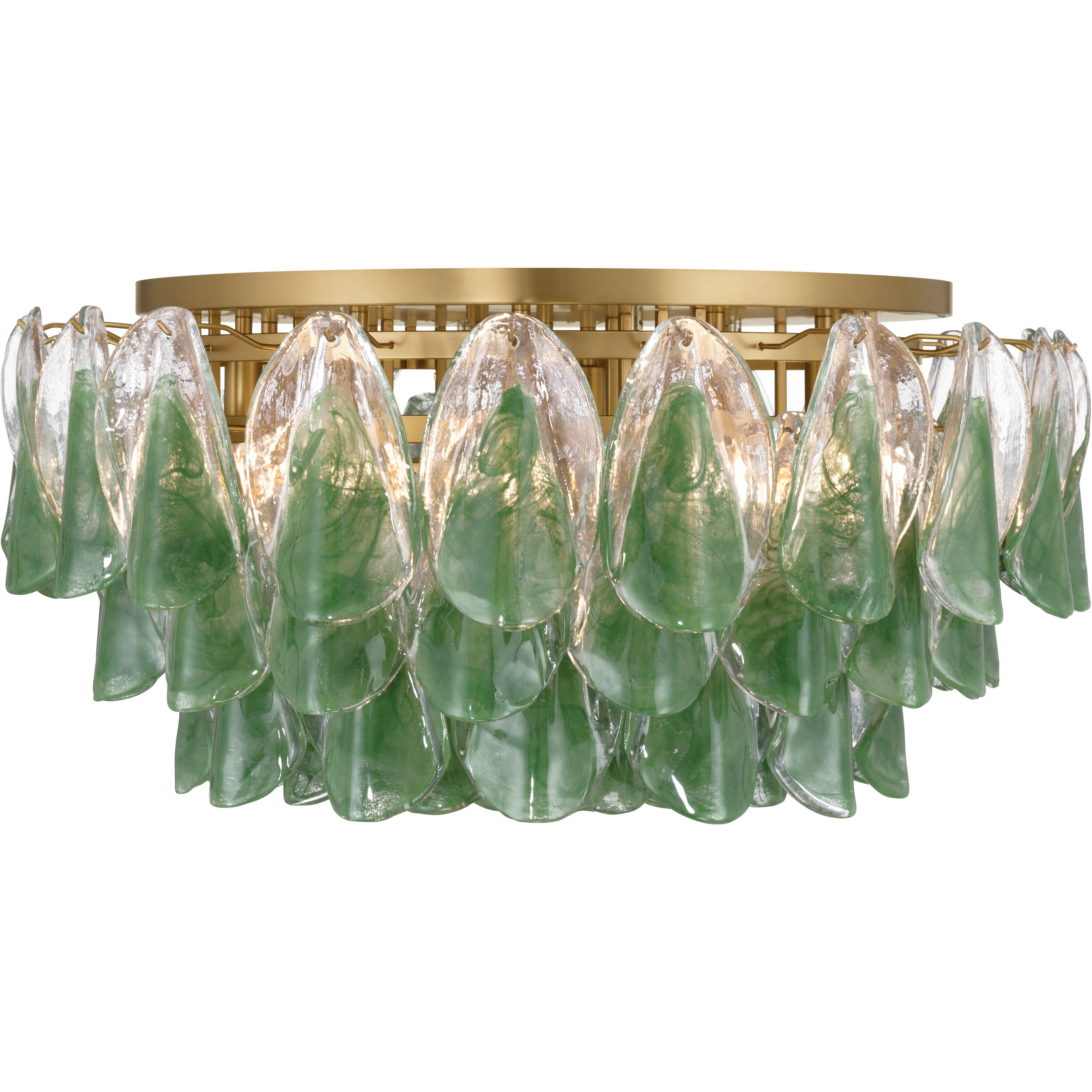 Verla Crest 11 Light 31.25 inch Legacy Brass Flush Mount Ceiling Light