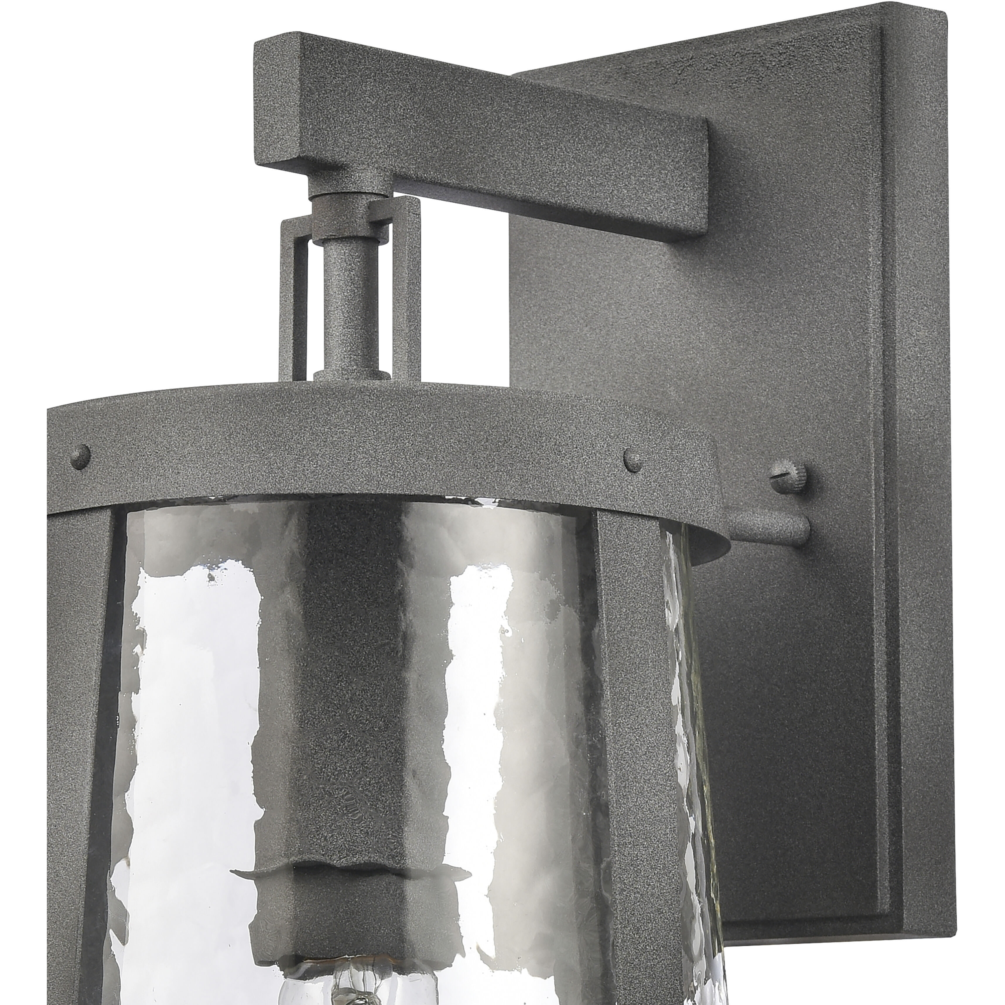 Dakota 1 Light 18 inch Distressed Zinc Outdoor Wall Sconce
