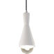 Radiance Collection LED 5 inch Gloss Blush with Polished Chrome Pendant Ceiling Light