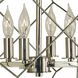 Etoile 4 Light 15 inch Satin Pewter with Polished Nickel Mini Chandelier Ceiling Light in Satin Pewter/Polished Nickel