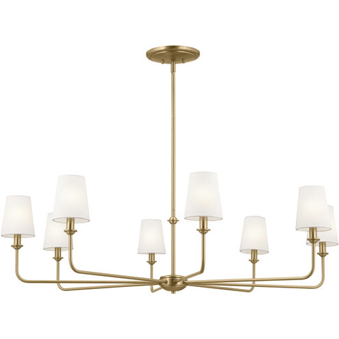 Pallas 8 Light 42.75 inch Brushed Natural Brass Chandelier Ceiling Light