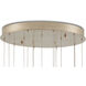 Escenia 15 Light 21 inch Natural/Painted Silver Multi-Drop Pendant Ceiling Light