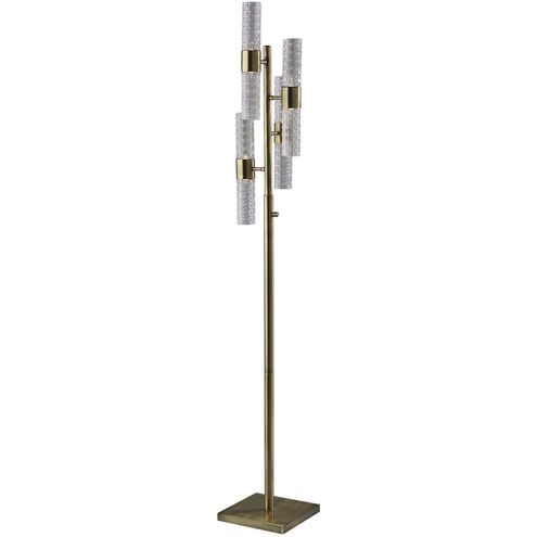 Harriet 67 inch 4.00 watt Antique Brass Floor Lamp Portable Light