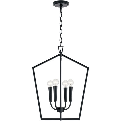 Holden 4 Light 17 inch Matte Black Foyer Ceiling Light