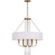 Barcelona 6 Light 28 inch Brass Kisser Pendant Ceiling Light