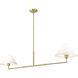 Leila 2 Light 12 inch Luxe Gold Chandelier Ceiling Light