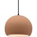 Radiance LED 10 inch Adobe and Matte Black Pendant Ceiling Light