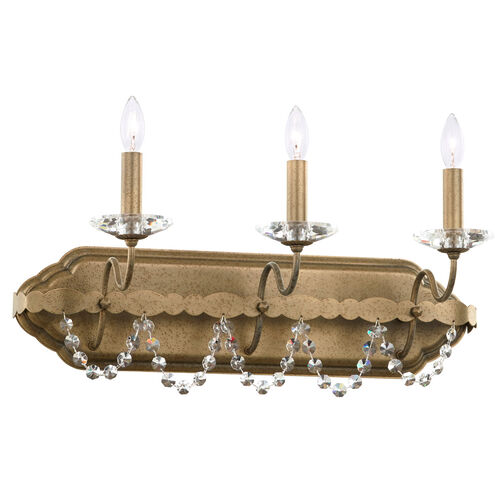 Early American 3 Light 21 inch Ferro Black Wall Sconce Wall Light
