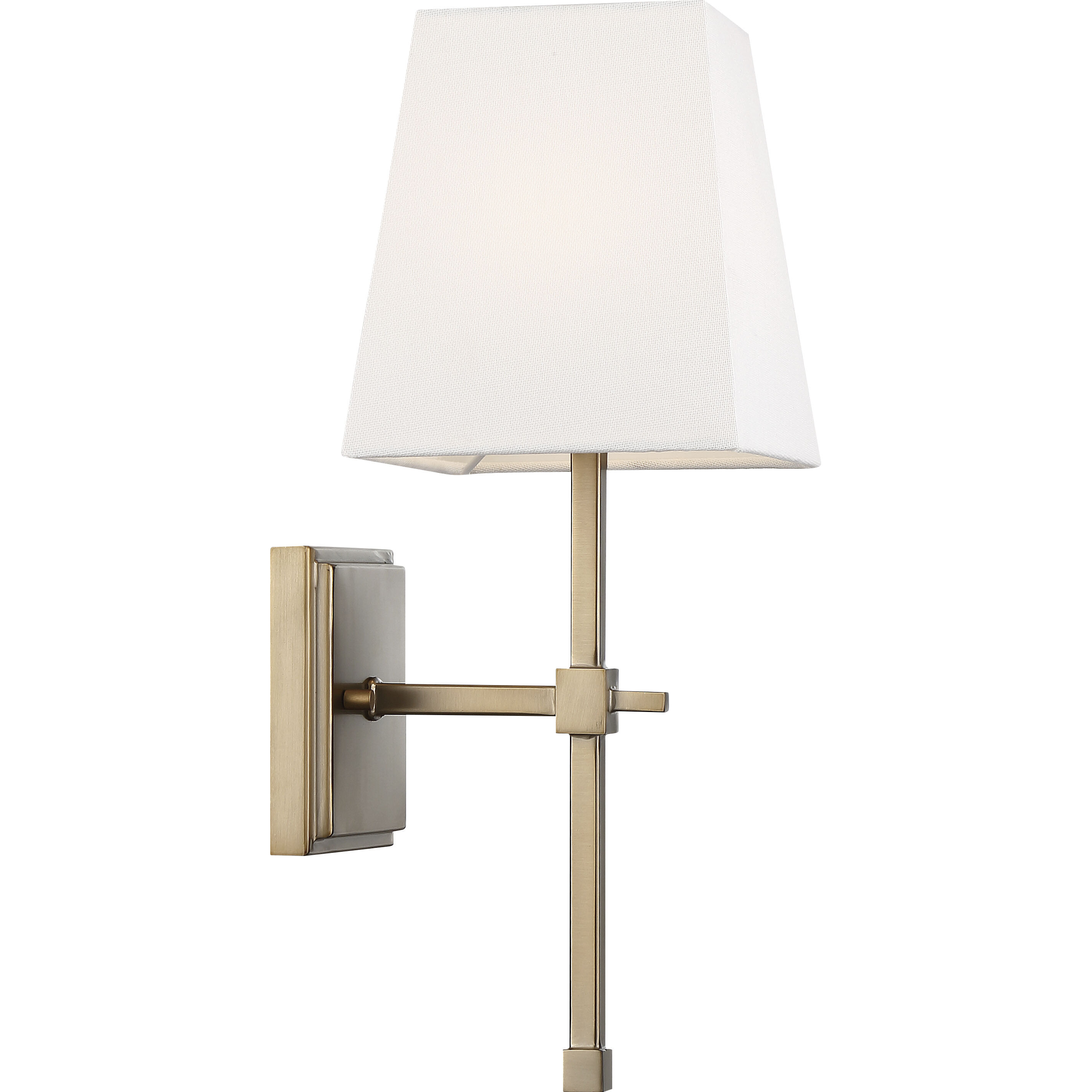 Highline 1 Light 6 inch Burnished Brass and White Vanity Light Wall Light