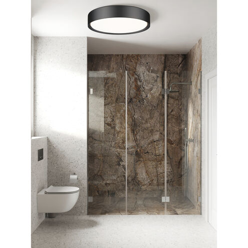 Kawan LED 16 inch Matte Black Flush Mount Ceiling Light